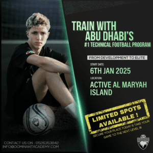 technical football program with dominant football academy in uae