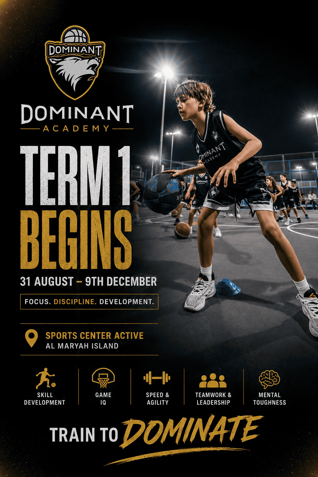 Dominant Football and Basketball Academy Abu Dhabi training session